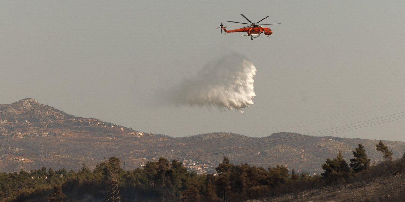 Φωτιά στη Βοιωτία: Επιχειρούν εναέρια μέσα για την κατάσβεση