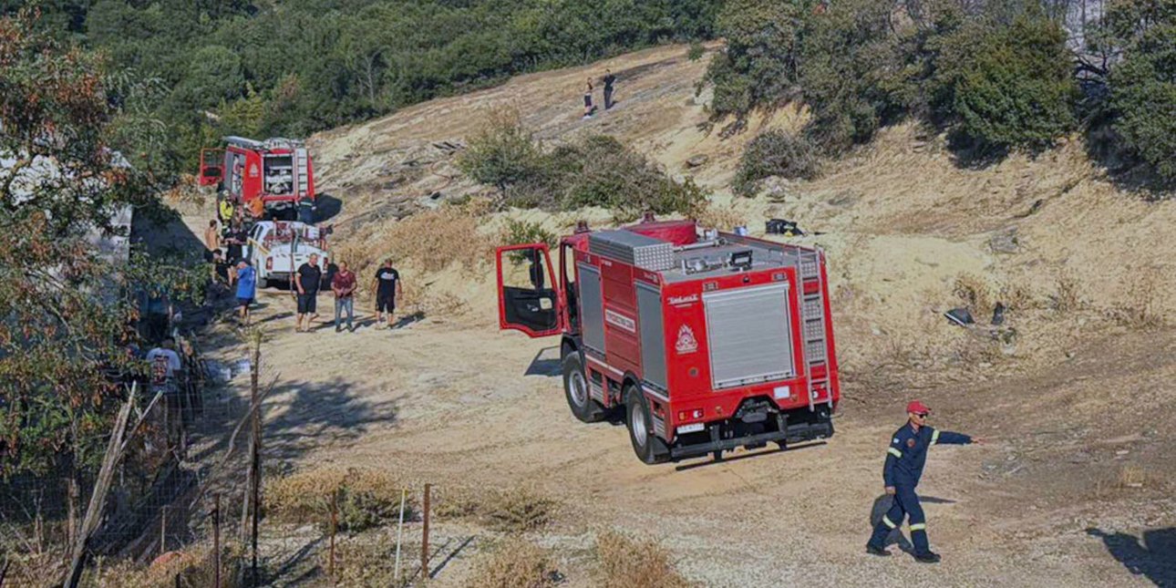 Φωτιά στο Κοκκινόχωμα Καβάλας: Η κατάσταση υπό έλεγχο