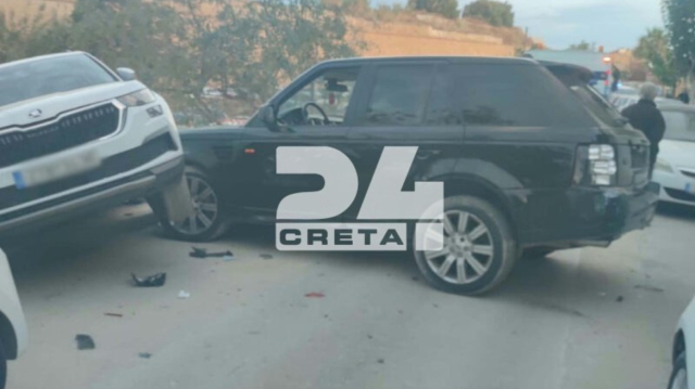 Μεθυσμένος 21χρονος οδηγός παρέσυρε επτά οχήματα στην οδό Κύπρου στα Χανιά